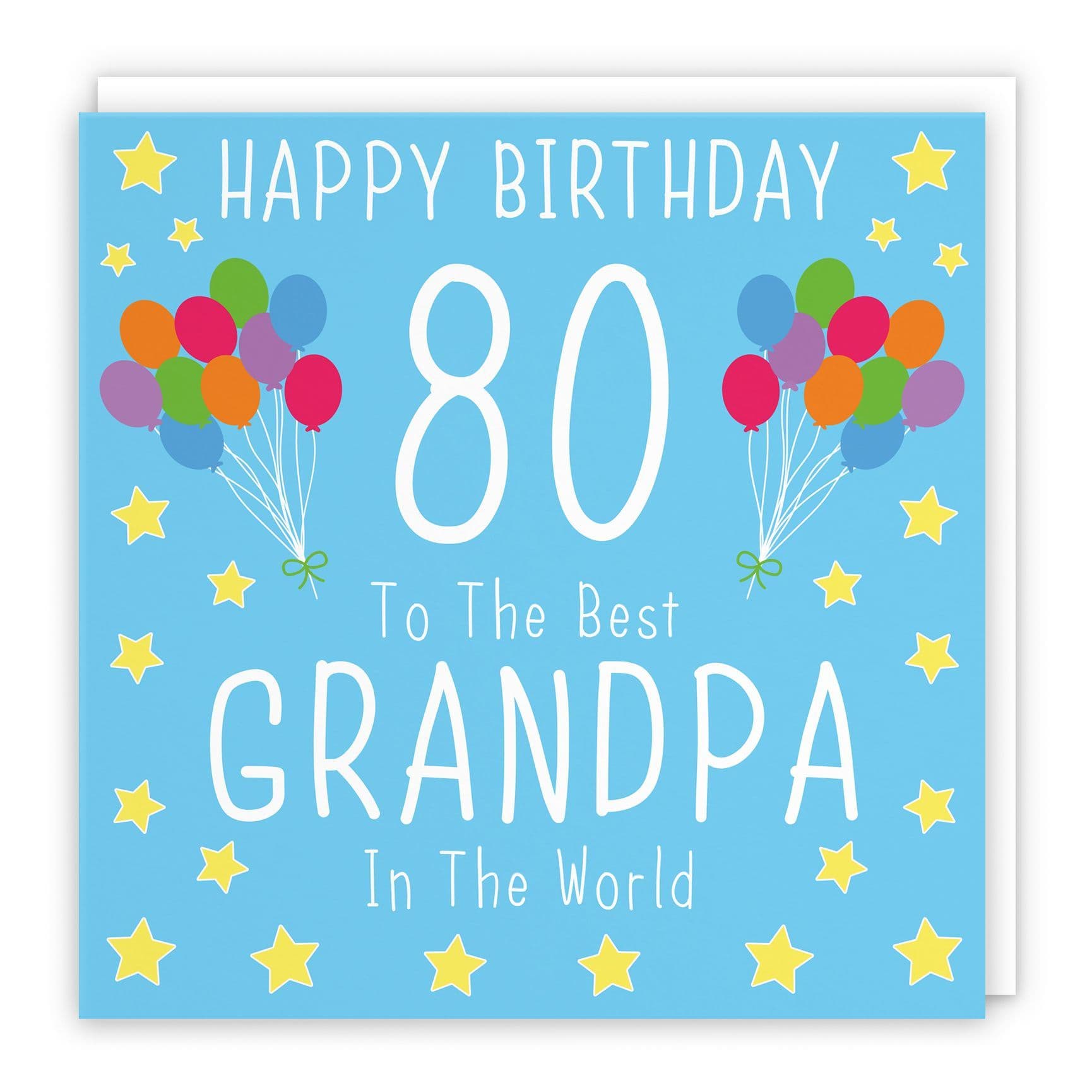 Large 80th Grandpa Birthday Card Iconic