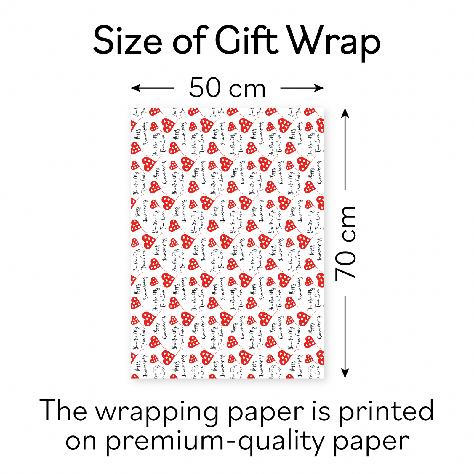 Romantic Anniversary Gift Wrap And Tags Red Heart