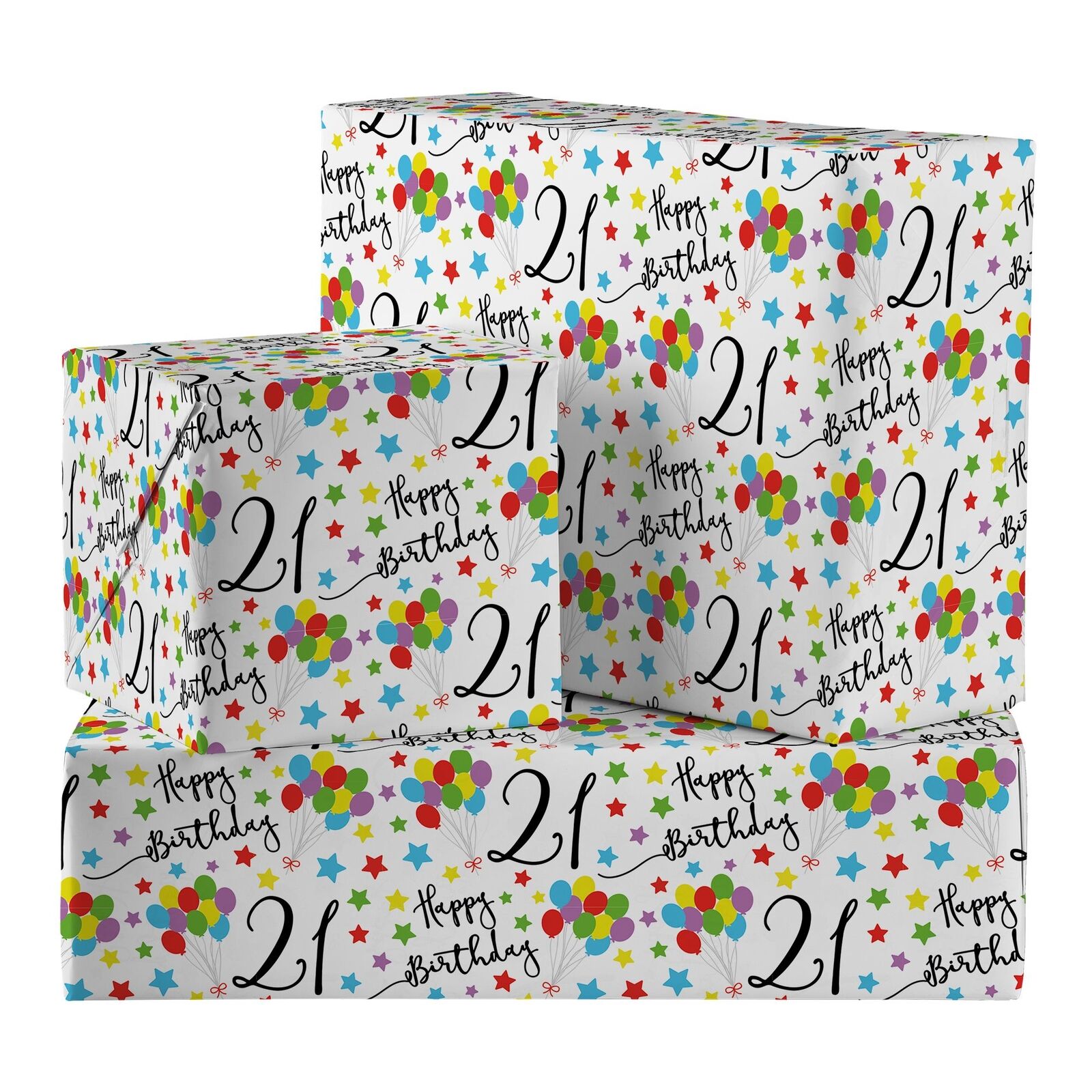 21st Birthday Gift Wrap And Tags Iconic